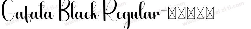 Gafata Black Regular字体转换